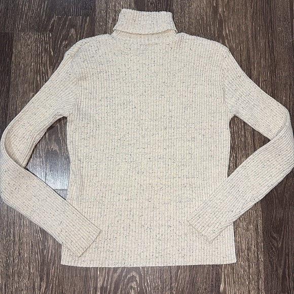 New York & Company Turtneck Sweater with Beige Oatmeal USA Made - Picture 2 of 4